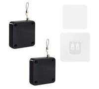 Lot de 2 ferme-portes automatiques sans perforation, avec tunnel de traction, pour la maison et le bureau (500 g)