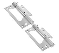 Lot de 2 ferme-portes invisibles en acier inoxydable - Charnières hydrauliques pour une fermeture lisse de porte intérieure, mécanisme à ressort, idéal pour la maison et le bureau