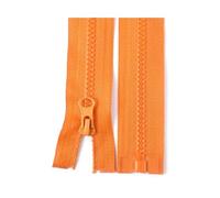 Lot de 2 fermetures éclair en résine 5# for sac à dos, fermetures à glissière ouvertes, fermetures à verrouillage automatique for vêtements, accessoires(Orange,80cm)