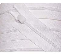 Lot de 2 fermetures Éclair pour parure de lit en plastique Non séparable 155 cm Blanc