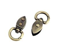 Lot de 2 fermoirs à ressort vintage pour sangle de sac, quincaillerie métallique pratique, boucle à libération latérale sécurisée avec finition antique, fermoir latéral de sac vintage, AC, One Size
