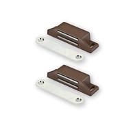 Lot de 2 fermoirs magnétiques pour portes - aimants pour armoires, tiroirs, portes, camping-cars, bateaux - butoir de porte magnétique - aimant pour tiroir - force d'étanchéité 8 kg - lot de 2 avec