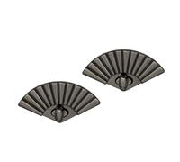 Lot de 2 fermoirs torsadés pour sacs à main, en forme d'éventail, pour la fabrication de sacs à main, accessoires d'artisanat en cuir, gris