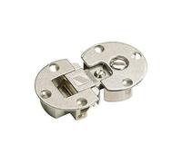 Lot de 2 ferrures d'abattant universel acier pour meuble, L.35 x l.35 mm