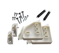 Lot de 2 ferrures pour lave-vaisselle en plastique blanc