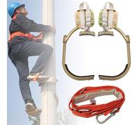 Lot de 2 fers à grimper réglables pour mâts, portables, 1 paire, boucles de pied d'électricien/kit de pointes d'escalade, équipement pour monteurs, 600, 550, 500, 450, 400, 350, 300, 250 mm