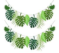 Lot De 2 Feuille De Palmier, Guirlande Tropical, Décoration Anniversaire et Fête, Deco Chambre, Jungle, Thème D'Hawaï pour Mariages