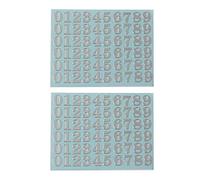 Lot de 2 feuilles d'autocollants numériques à paillettes en métal - 26 lettres de l'alphabet - Décoration A Z