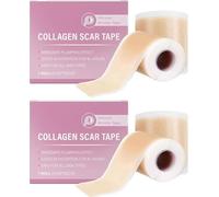Lot de 2 feuilles de cicatrices en silicone, bande médicale, collagène en silicone, pour les rides du visage, avec collagène, films médicaux pour les opérations, pour les types de peau