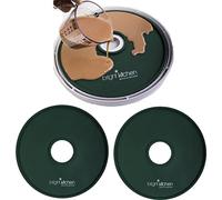 Lot de 2 feuilles de déshydratation en silicone avec bords compatibles avec les déshydrateurs ronds Presto, moule à lèvres, pâte de maintien liquide, réutilisable, flexible, sans colle, 29,2 cm