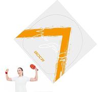 Lot de 2 feuilles de film adhésif en caoutchouc transparent et antistatique pour raquette de tennis de table - 17 x 17 cm - Jaune