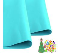 Lot de 2 feuilles de mousse EVA cyan pour cosplay, 1 mm d'épaisseur, 50 x 50 cm, pour loisirs créatifs, projets de bricolage