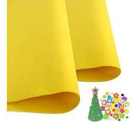 Lot de 2 feuilles de mousse EVA dorées pour cosplay, 1 mm d'épaisseur, 50 x 50 cm, papier en mousse EVA pour loisirs créatifs, projets de bricolage