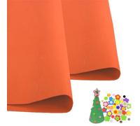 Lot de 2 feuilles de mousse EVA orange rouge pour cosplay, 1 mm d'épaisseur, 50 x 50 cm