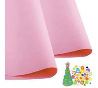 Lot de 2 feuilles de mousse EVA rose clair 1 mm d'épaisseur 50 x 50 cm pour loisirs créatifs, projets de bricolage