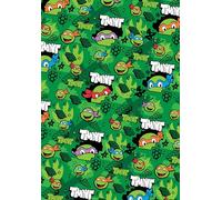 Lot de 2 feuilles de papier cadeau d'anniversaire Motif tortues Ninja
