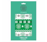 Lot de 2 feuilles de papier cadeau de Noël avec 2 feuilles et 2 étiquettes