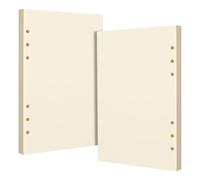 Lot de 2 feuilles de papier mobiles vierges A5 à 6 trous, beiges. Pages de recharge pour classeur A5 standard à 6 anneaux, journaux, planificateurs, idéal pour le bureau, l'étude, les recettes, les