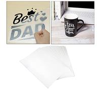 Lot de 2 feuilles de papier transfert thermique thermocollant sur t-shirt pour tissu blanc clair foncé 100 pièces