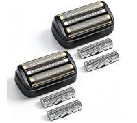 Lot de 2 feuilles de rechange et cutter compatibles avec les rasoirs électriques Andis 17300 ReSURGE - Noir