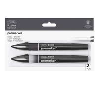 Lot De 2 Feutres Promarker Noir + Blender - Winsor & Newton