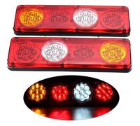 Lot de 2 feux arrière de remorque, 36 LED pour rampe d'accès, feux arrière de voiture, feux de freinage, 12 V