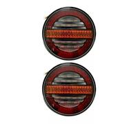 Lot de 2 feux arrière LED 12 V/24 V clignotants dynamiques ronds Ø 140 mm