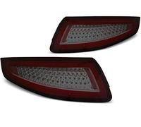 Lot de 2 feux arrière LED compatibles avec Porsche 911 997 2004 2005 2006 2007 2008 2009 GV-940 Feu arrière 1 paire de feux arrière côté conducteur et passager Rouge fumé