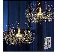 Lot de 2 Feux d'artifice d'extérieur à Piles, 180 LED, à Suspendre au Plafond, décoratifs pour fêtes de Noël, à Utiliser en intérieur