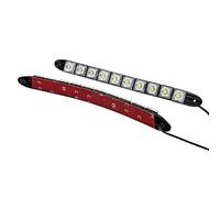 Lot de 2 Feux de Circulation diurne 10LED Haute Puissance, 12V Feux de Route universels Brouillard lumière de Bande de Voiture Blanche à conduisant des Feux de Jour antibrouillard