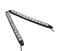 Lot de 2 feux de circulation diurnes 12 LED Maso pour voiture feux de brouillard étanches 12 V Blanc