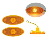 Lot de 2 Feux de Gabarit Latéraux LED 12V Orange Feux de Position Marqueurs 4 LED Spécifique au Véhicule