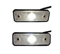 Lot de 2 feux de gabarit LED blancs 12 V 24 V pour remorque camion E-9 102 x 36 x 17