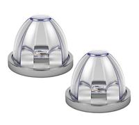 Lot de 2 feux de pastèque pour semi-camion, feux position LED 9, 4 cm avec étanchéité IP65, boîtier ABS 12 V-24 V pour véhicules, pastèque blanche pour semi-camion, mini marqueur LED