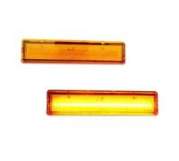 Lot de 2 feux position latéraux avant à LED blanc fumé/ambre compatibles avec Ford Bronco F-150 F-250 F-350 1980 1981 1982 1983 1984 1985 1986(Yellow Lens Amber)