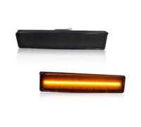 Lot de 2 feux position latéraux avant à LED blanc fumé/ambre compatibles avec Ford Bronco F-150 F-250 F-350 1980 1981 1982 1983 1984 1985 1986(Smoke Lens Amber)