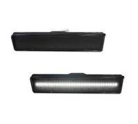 Lot de 2 feux position latéraux avant à LED blanc fumé/ambre compatibles avec Ford Bronco F-150 F-250 F-350 1980 1981 1982 1983 1984 1985 1986(Smoke Lens White)