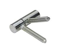 Lot de 2 fiches à visser, acier zingué, H.55 x l.15 mm