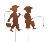 Lot de 2 fiches de jardin à clipser 40/45 cm x 16/18 cm pour mini étang décoratif