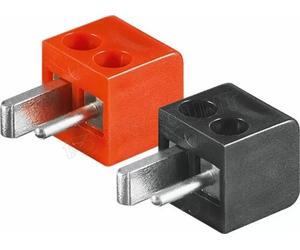 Lot de 2 Fiches Goobay pour Haut parleur (Noir)