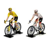 - Lot de 2 Figurines Coureurs Cyclistes Tour de France 2023 Maillot Jaune et à Pois - Compatible avec SOLIDO 1/18 - TDF2-5