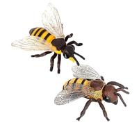 Lot de 2 Figurines d'abeilles réalistes en PVC, guêpes et tueuses, en Plastique, pour la Maison et l'école. Jouet éducatif décoratif pour la Maison l'école. Décorations pour la