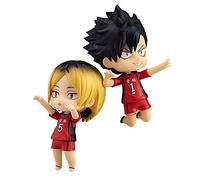 Lot de 2 figurines d'action Haikyuu : Kuroo Tetsurou & Kenma Kozume visage interchangeable en argile 10 cm