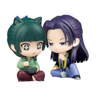 Lot de 2 figurines Maomao en PVC Jinshi - 11,5 cm - Décoration de gâteau de Noël - Cadeau pour les fans