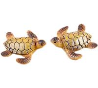 Lot de 2 figurines miniatures en résine pour jardin de fées Tortue de mer Modèle Statues Sculptures Micro-Paysage Maison de poupée Décor utile