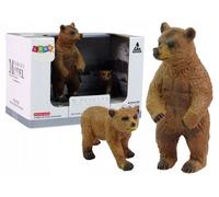 lot de 2 figurines Ours brun avec son petit Série Animaux de la forêt