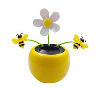 Lot de 2 figurines solaires mobiles - Fleur animale dansante pour tableau de bord - Jouet à secouer solaire - Décoration solaire - Fleur mobile - Pour voiture, maison, bureau