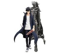 Lot de 2 figurines Sung Jin Woo Igris en PVC Pose debout Édition de combat Igeuliteu Figurine de bureau à collectionner Cadeaux d'anniversaire 21 cm + 24 cm