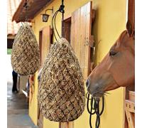 Lot de 2 Filet a Foin pour Chevaux, Filet a Foin Mailles, Taille Des Mailles 5x5 cm, 130 X 80cm, 6 Kg Poids Garnissage, pour Poneys Jeunes Chevaux Anciens