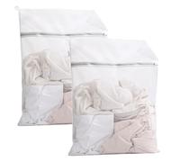 Lot de 2 Filet Linge pour Machine à Laver, Sacs à Linge Résistant avec Fermeture Eclair, Filet de Lavage de Voyage (40x50cm)
